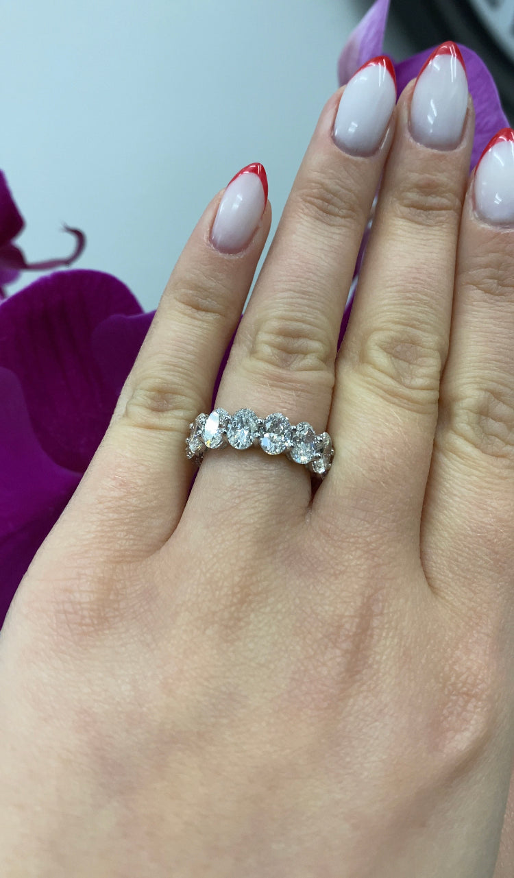 Oval Cut Eternity Band
