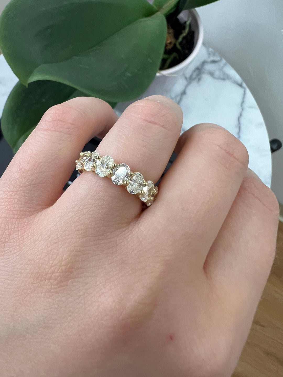 Oval Cut Eternity Band