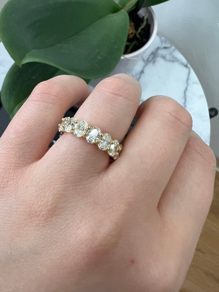 Oval Cut Eternity Band
