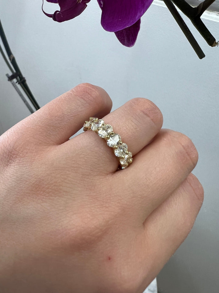 Oval Cut Eternity Band