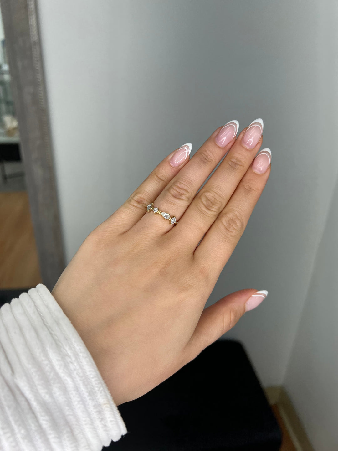 Multi Shape 4 Stone Wedding Band (0.55CT )