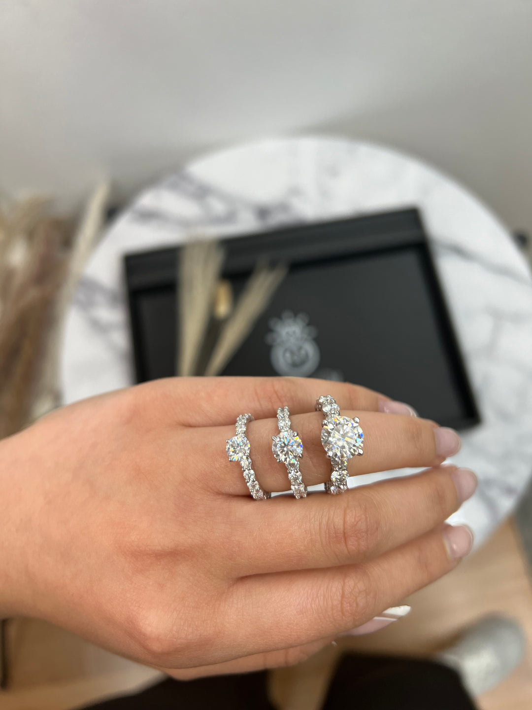 Round Cut Eternity Engagement Ring