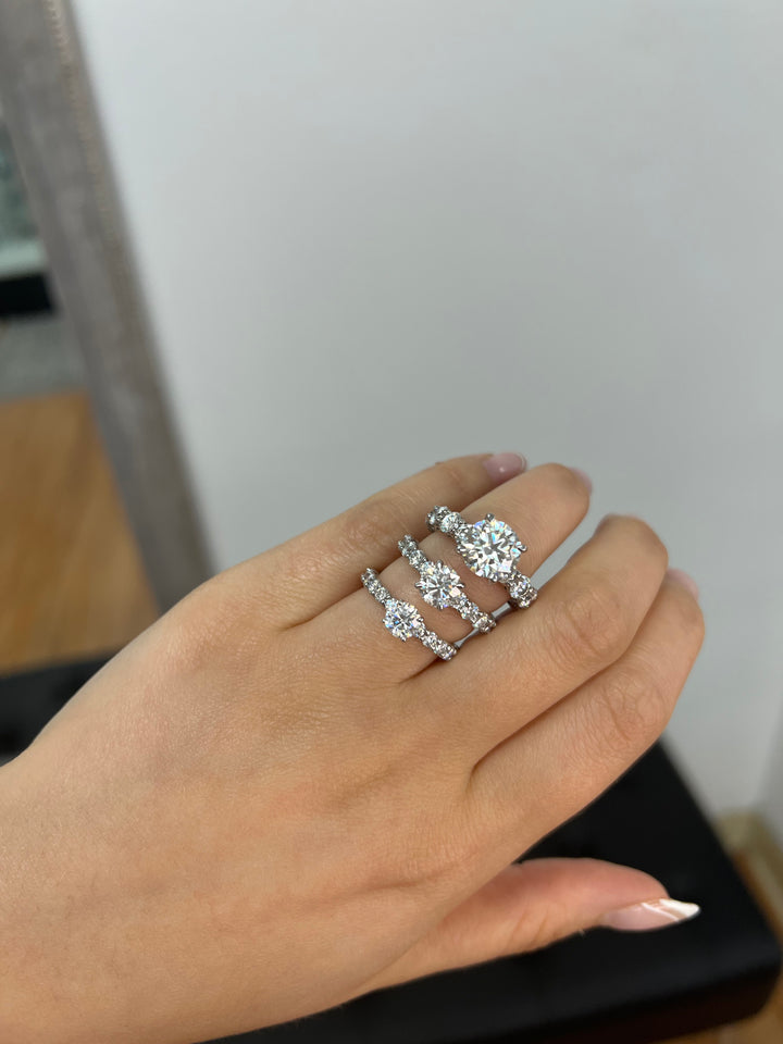 Round Cut Eternity Engagement Ring