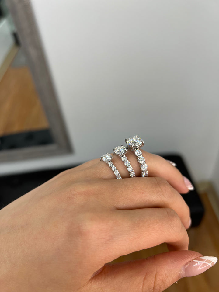Round Cut Eternity Engagement Ring
