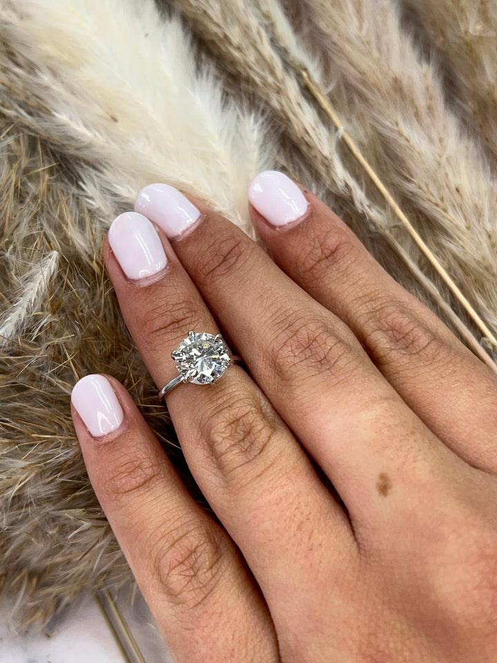 Round Cut Six Prong Solitaire Engagement Ring