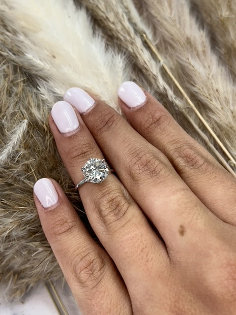 Round Cut Six Prong Solitaire Engagement Ring