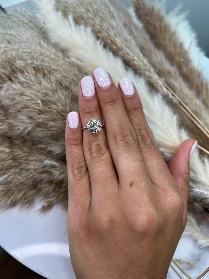 Round Cut Six Prong Solitaire Engagement Ring