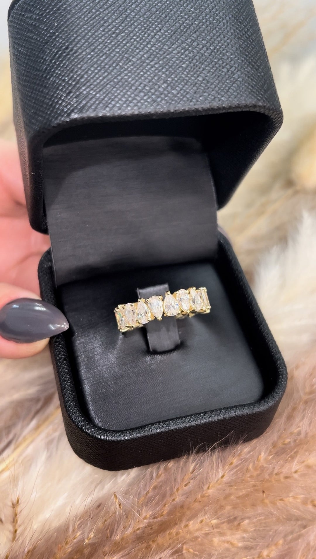 Pear Shape Eternity Band