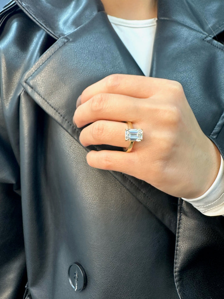 Emerald Cut Solitaire Engagement Ring