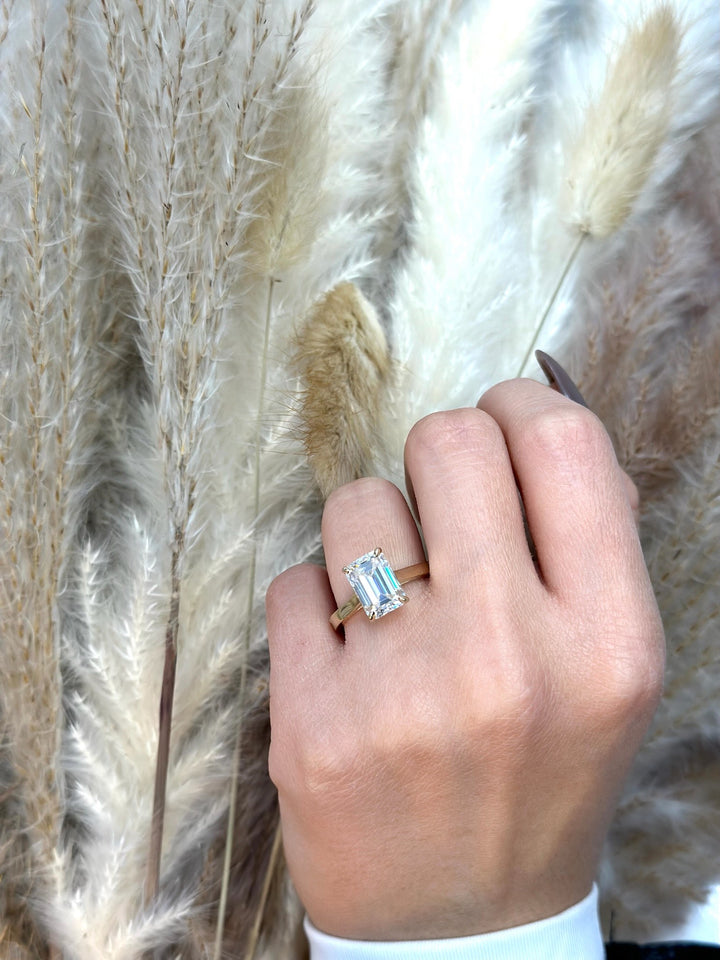 Emerald Cut Solitaire Engagement Ring
