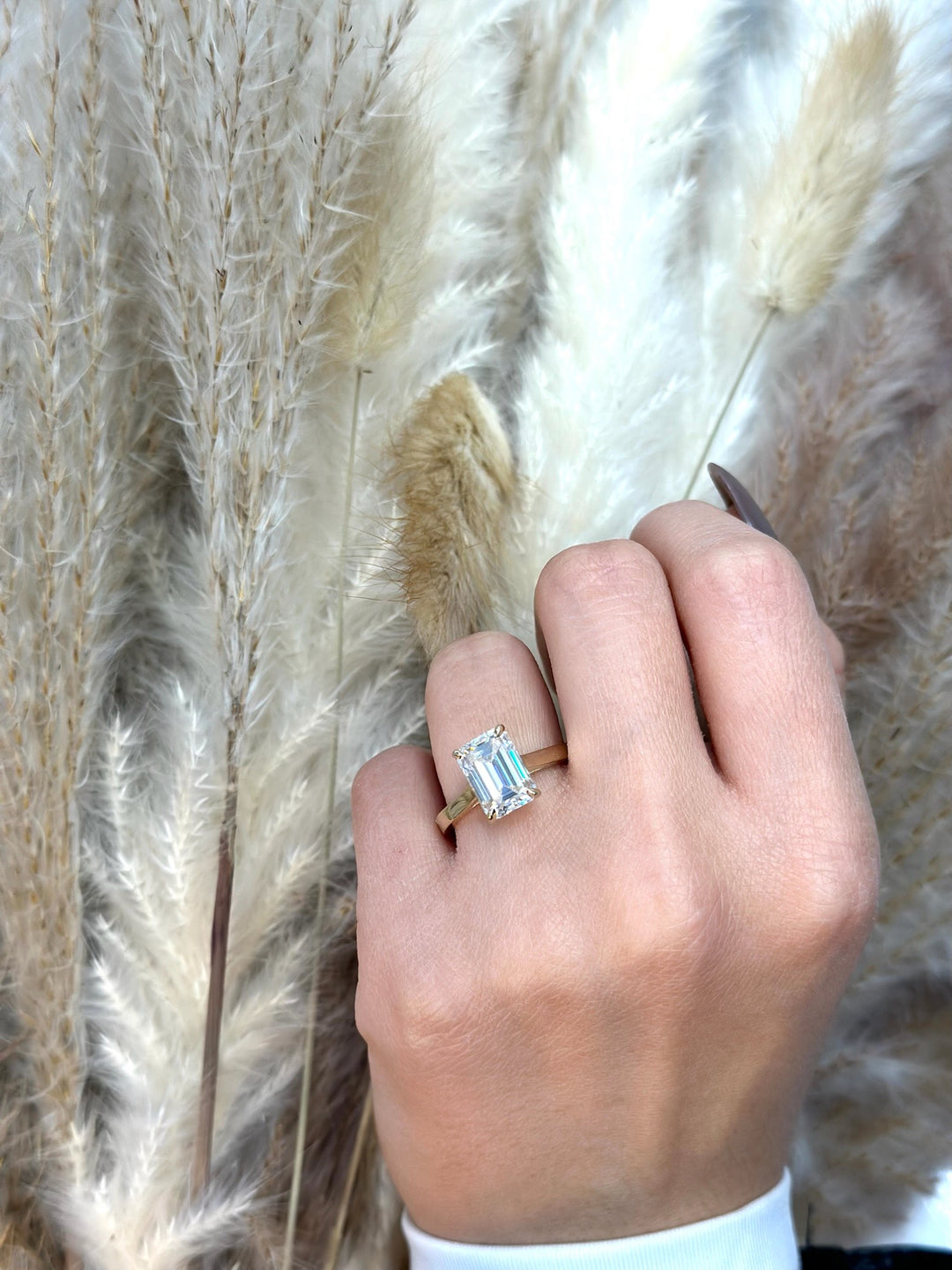 Emerald Cut Solitaire Engagement Ring