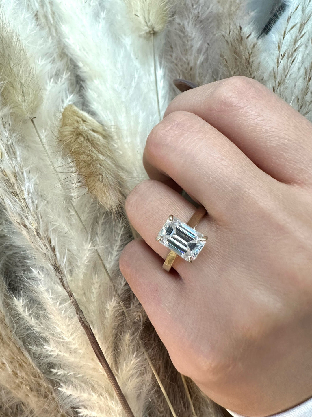 Emerald Cut Solitaire Engagement Ring