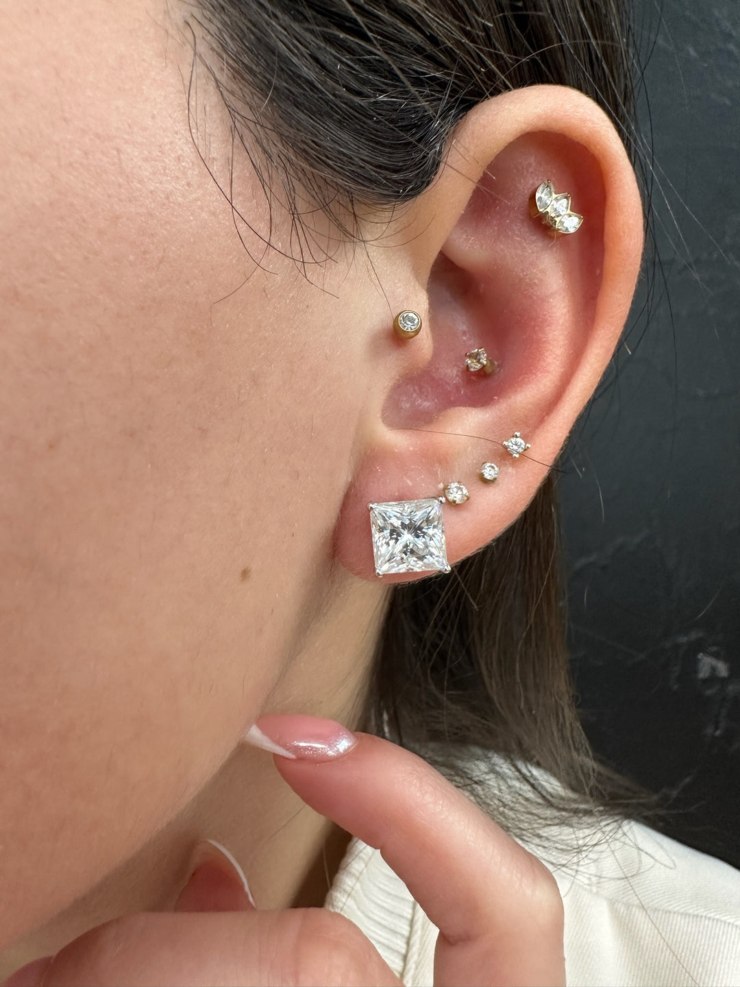 Princess Cut Studs