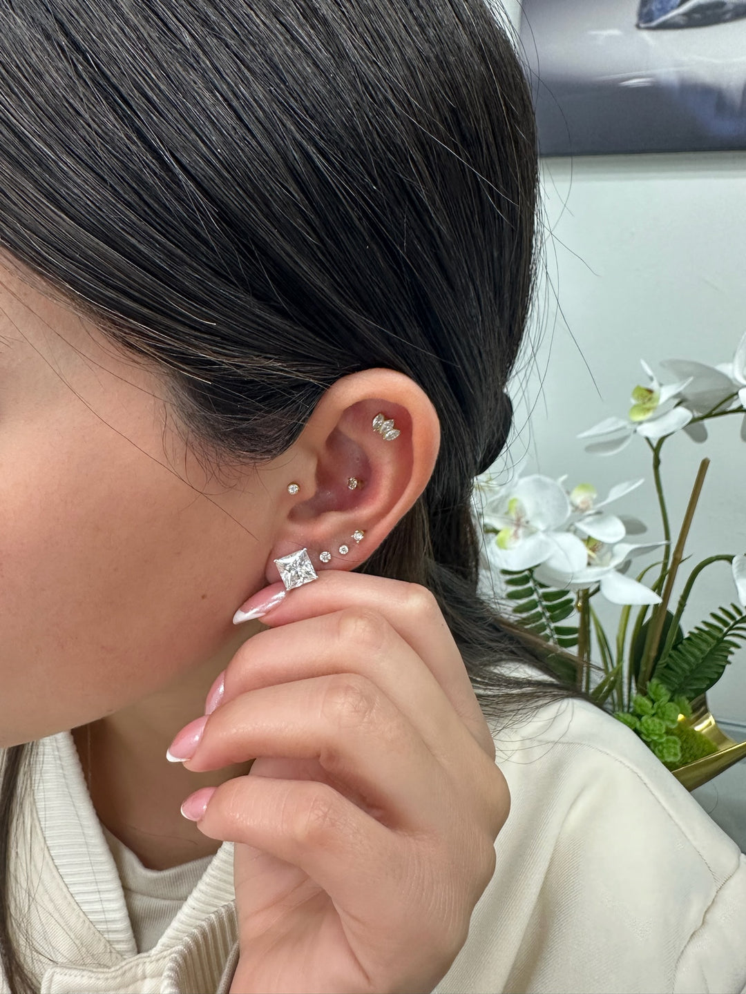 Princess Cut Studs