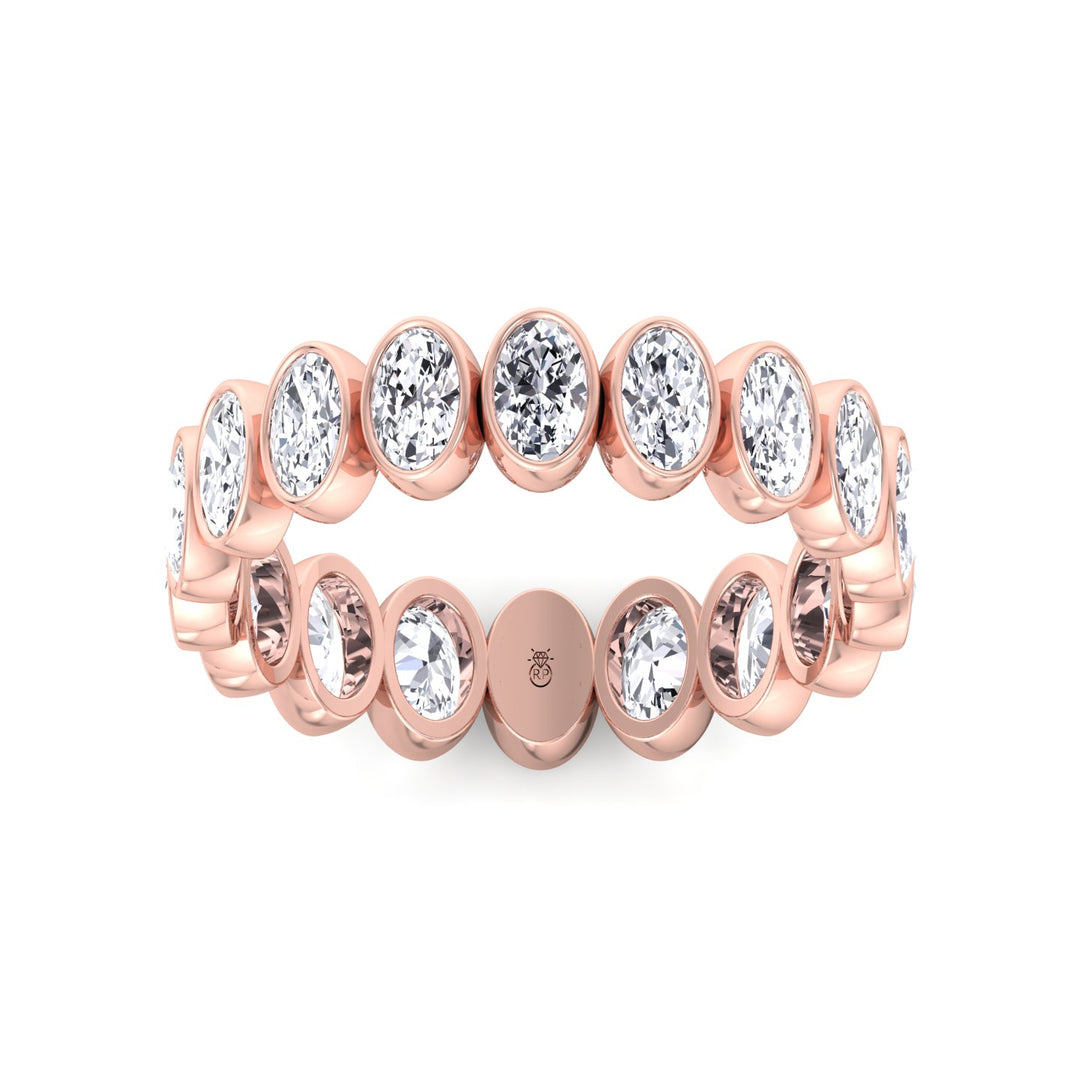 Bezel Set Oval Shape Eternity Band