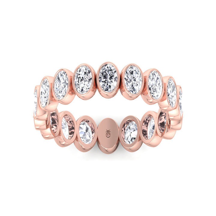 Bezel Set Oval Shape Eternity Band