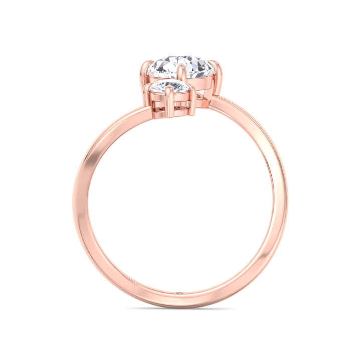 Pear &amp; Round Cut Engagement Ring