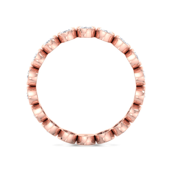 Bezel Set Oval Shape Eternity Band