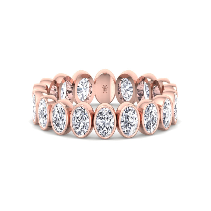 Bezel Set Oval Shape Eternity Band