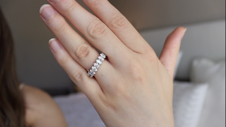 Oval Cut Eternity Band
