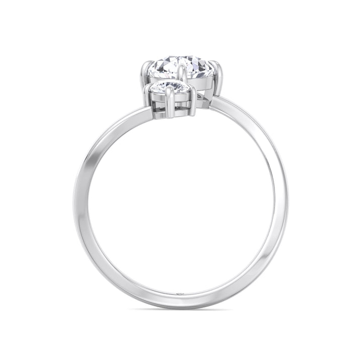 Pear &amp; Round Cut Engagement Ring