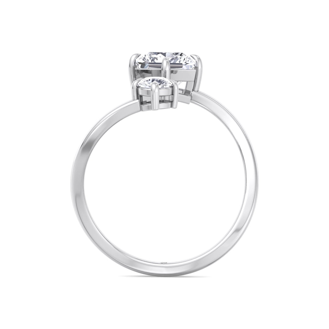 Princess &amp; Round Cut Engagement Ring