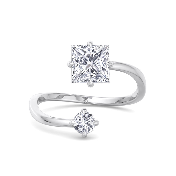 Princess &amp; Round Cut Engagement Ring
