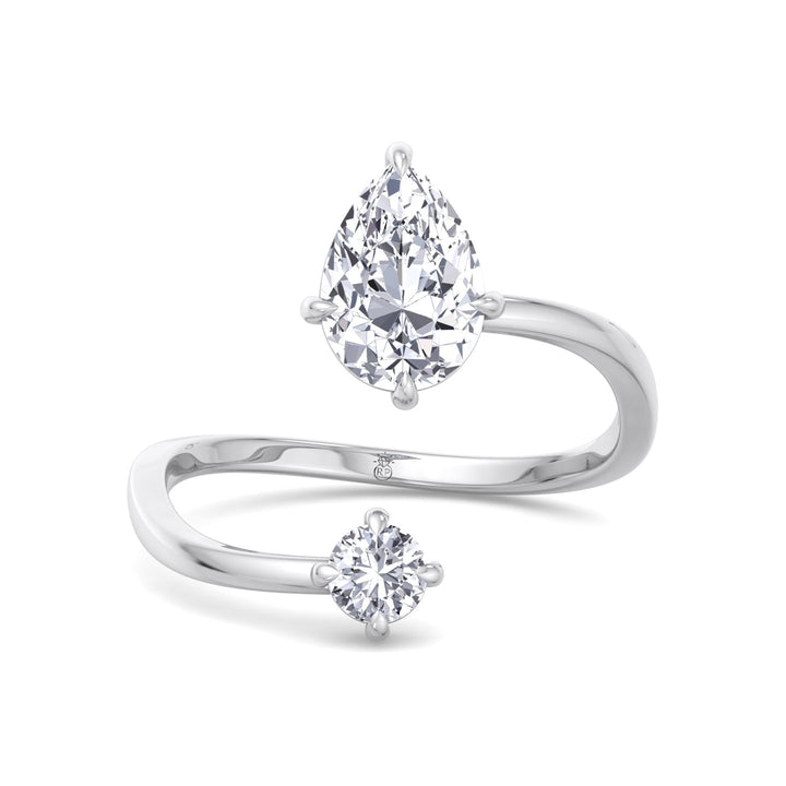 Pear &amp; Round Cut Engagement Ring