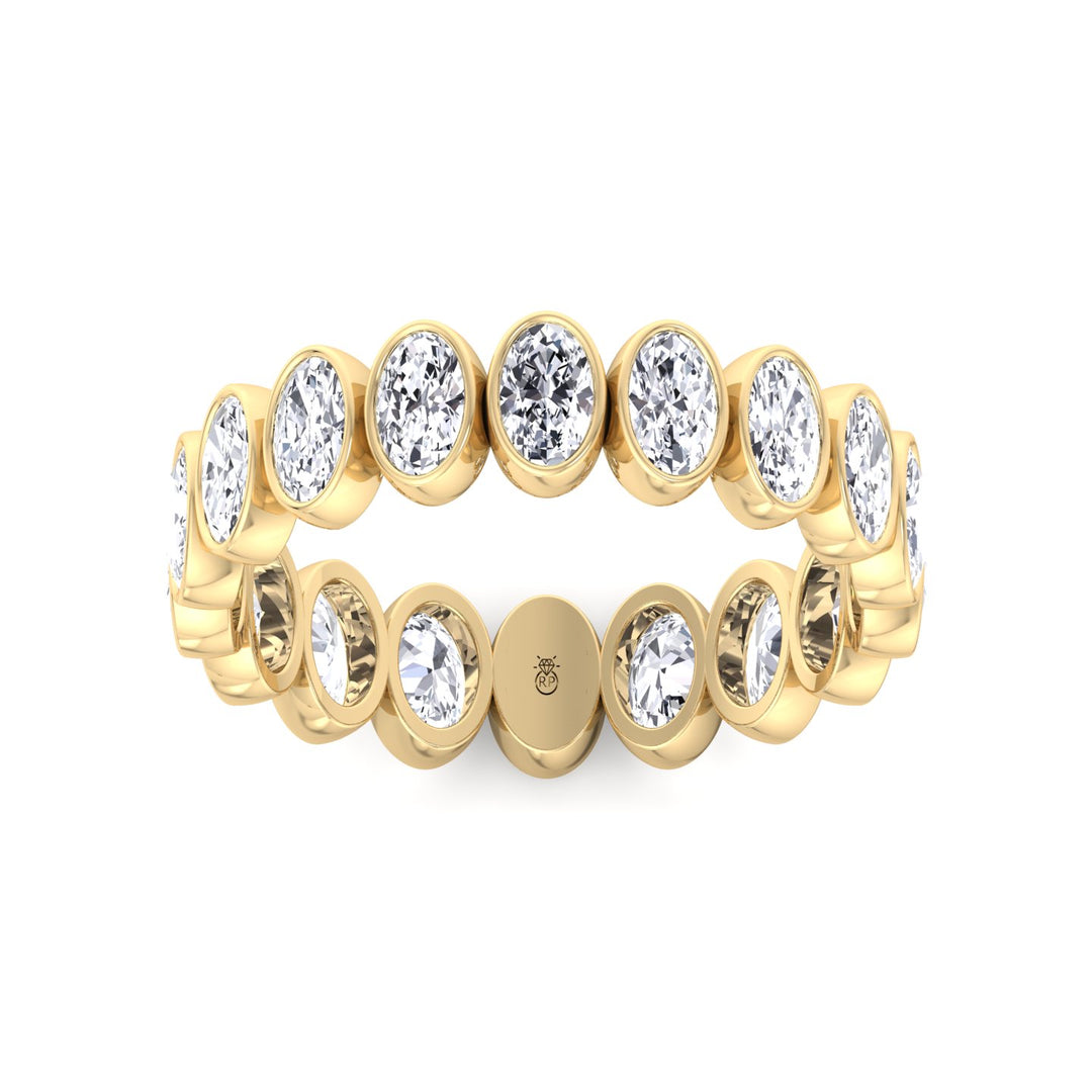 Bezel Set Oval Shape Eternity Band