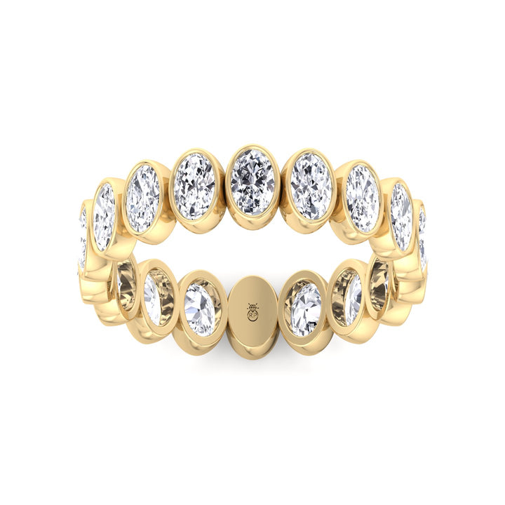 Bezel Set Oval Shape Eternity Band
