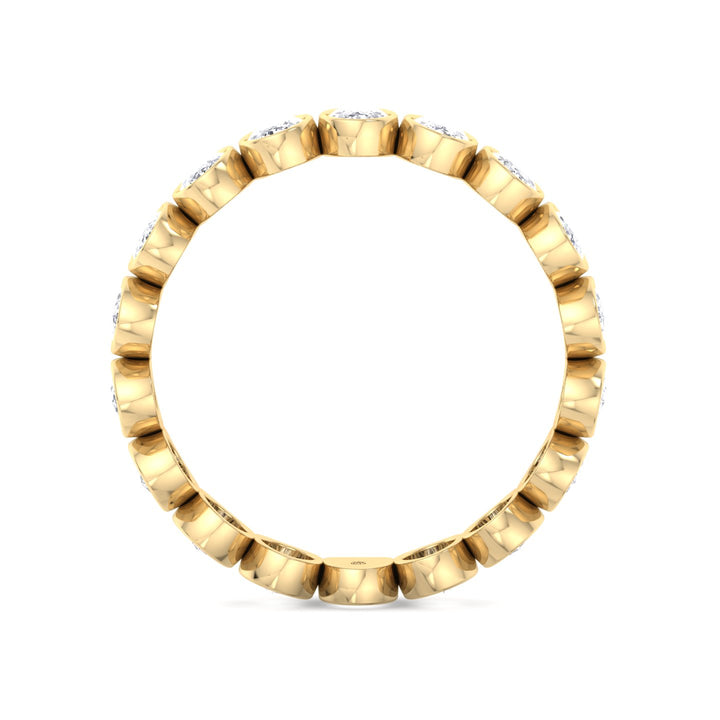 Bezel Set Oval Shape Eternity Band