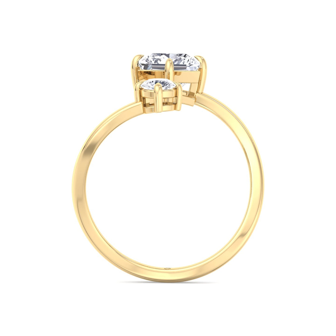 Princess &amp; Round Cut Engagement Ring