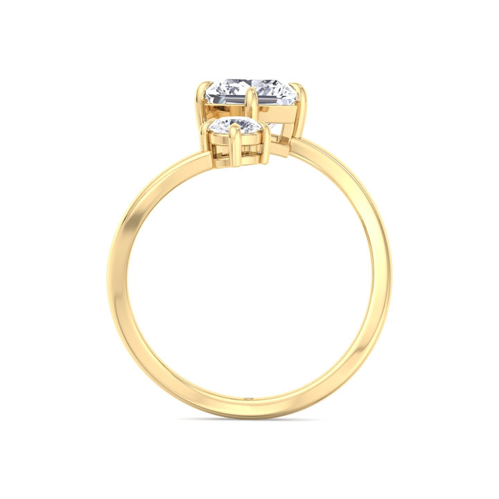 Princess &amp; Round Cut Engagement Ring