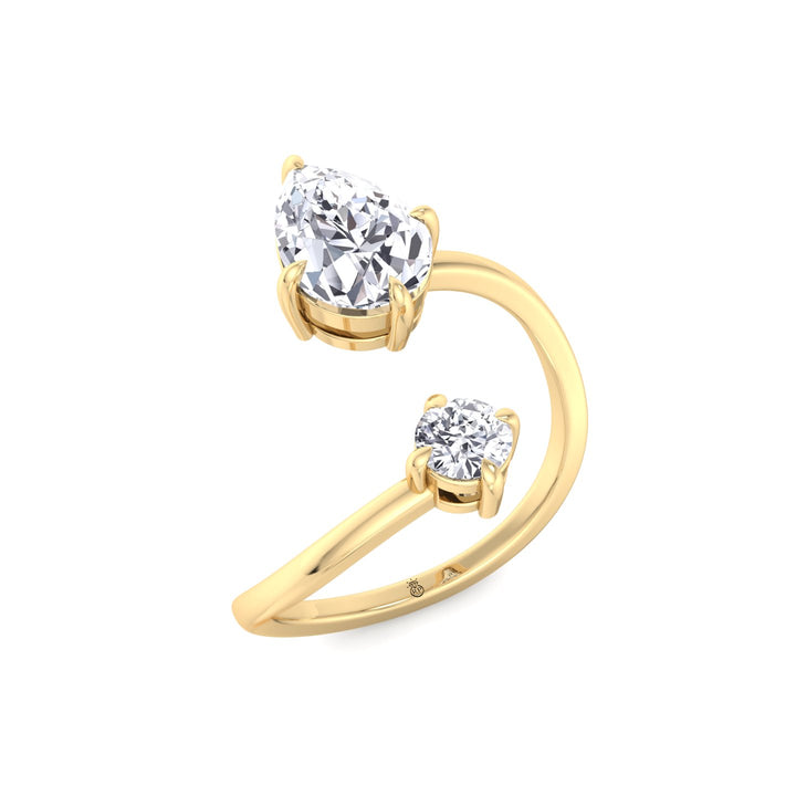 Pear &amp; Round Cut Engagement Ring