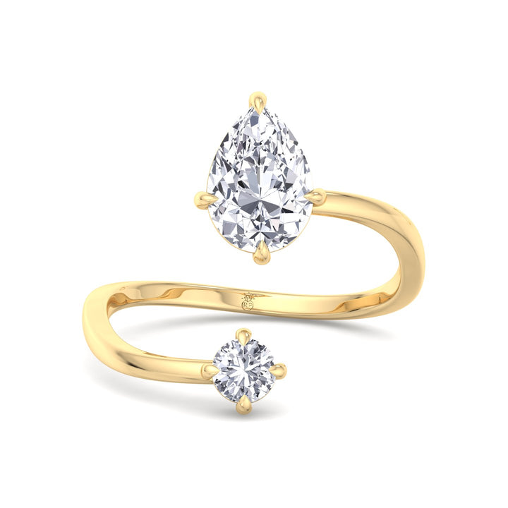 Pear &amp; Round Cut Engagement Ring