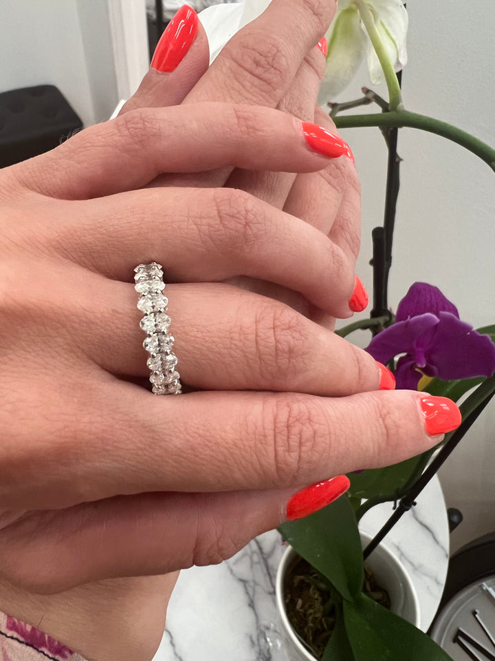 Oval Cut Eternity Band