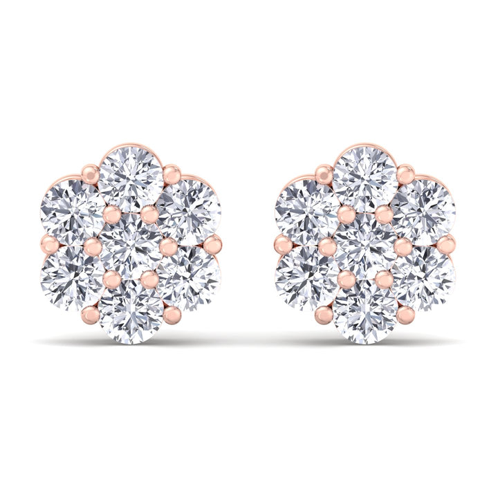 Round Cut Flower Studs