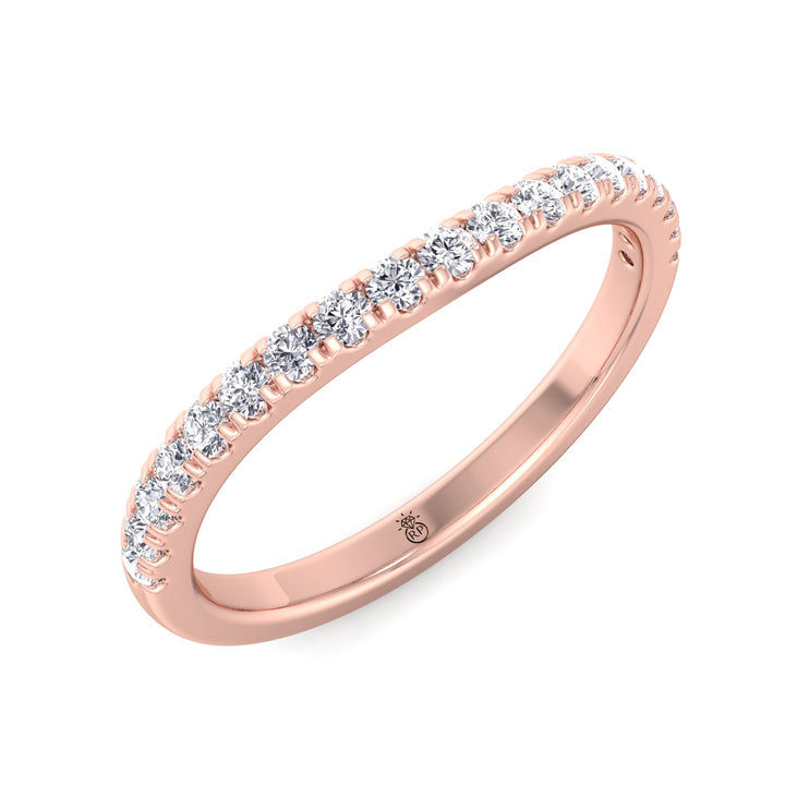 Hollywood - Pave Wedding Band with Curve (0.36 CT)