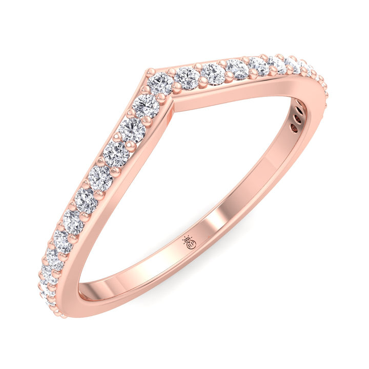 Curved Pave Wedding Band (0.26 CT)