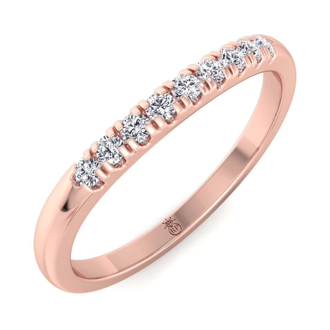 French Set Wedding Band (0.06 CT)