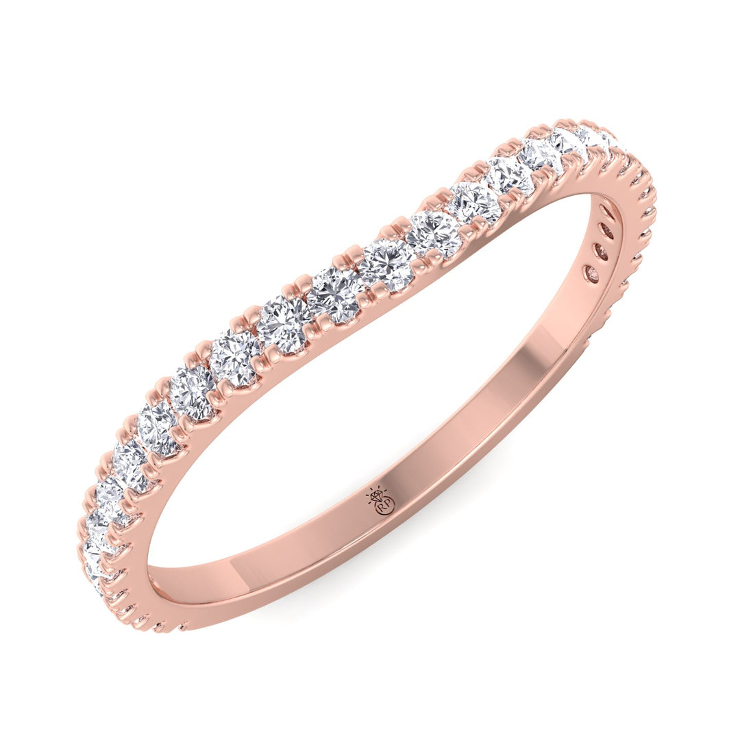 Matching Pave Wedding Band (0.3 CT)