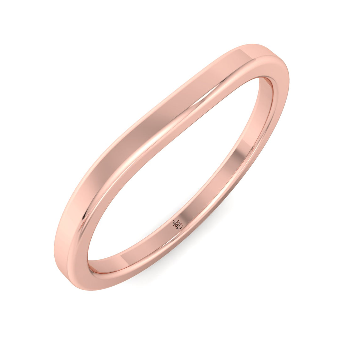3mm Plain Wedding Band with Curve