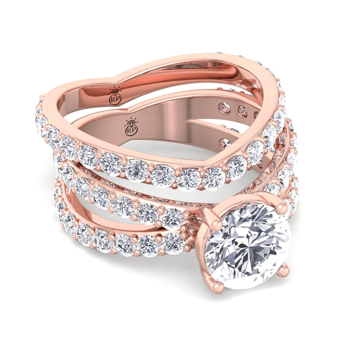 Curved Pave Wedding Band (0.85 CT)
