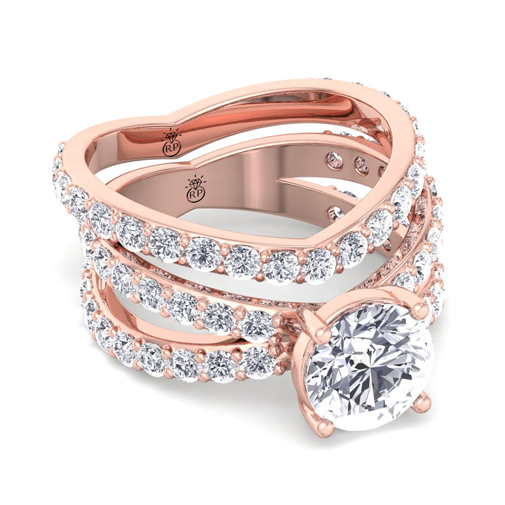 Curved Pave Wedding Band (0.85 CT)