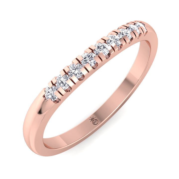 French Set Wedding Band (0.06 CT)
