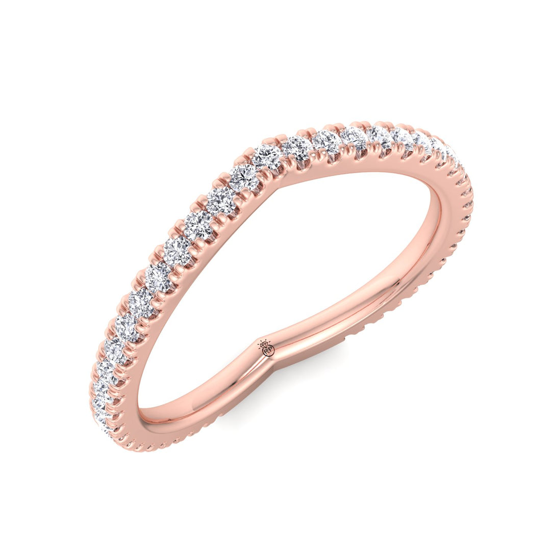 Curved Wedding Band (0.40 CT)