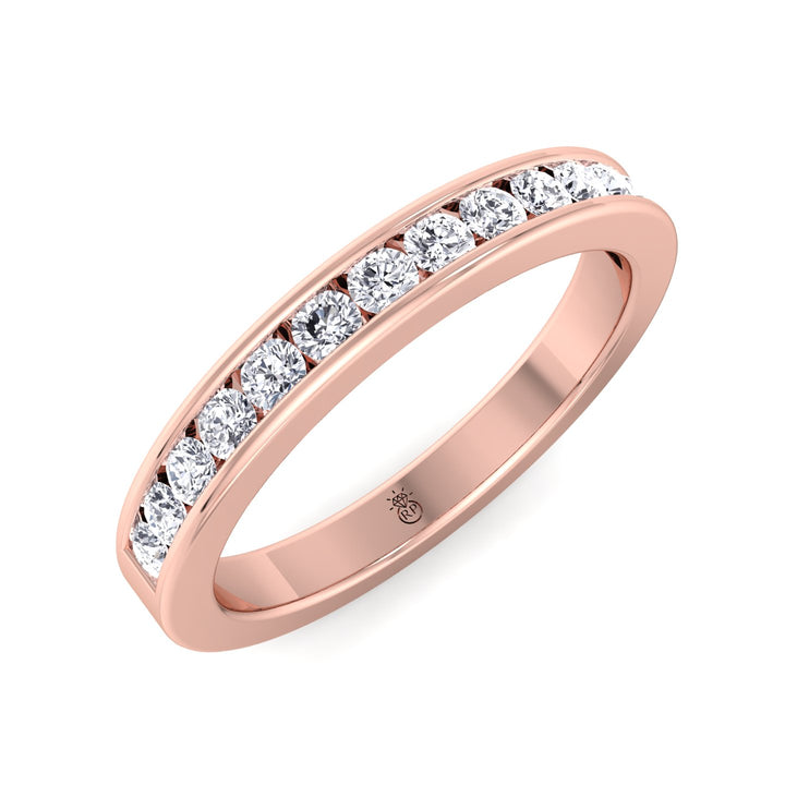 Channel Set Wedding Band (O.65CT)