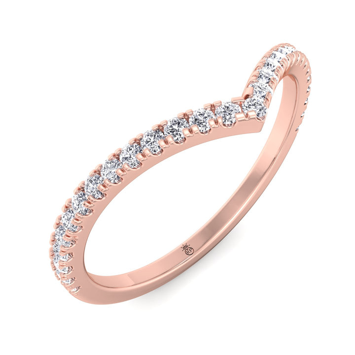 Matching Curved Pave Wedding Band (0.34 CT)