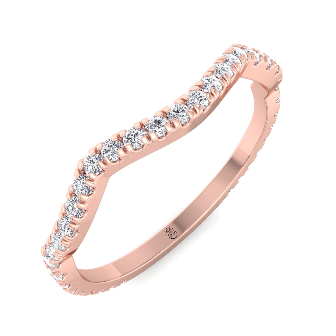 Curvy Pave Wedding Band (0.22 CT)