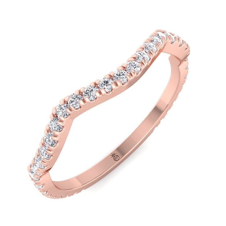 Curvy Pave Wedding Band (0.22 CT)